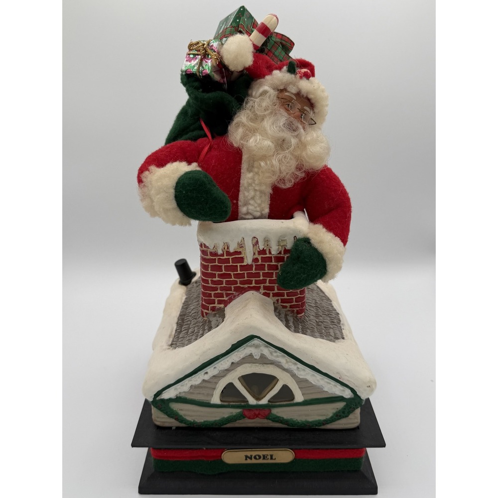 Vintage Working Animated Holiday Creation Santa Claus House Christmas Decor